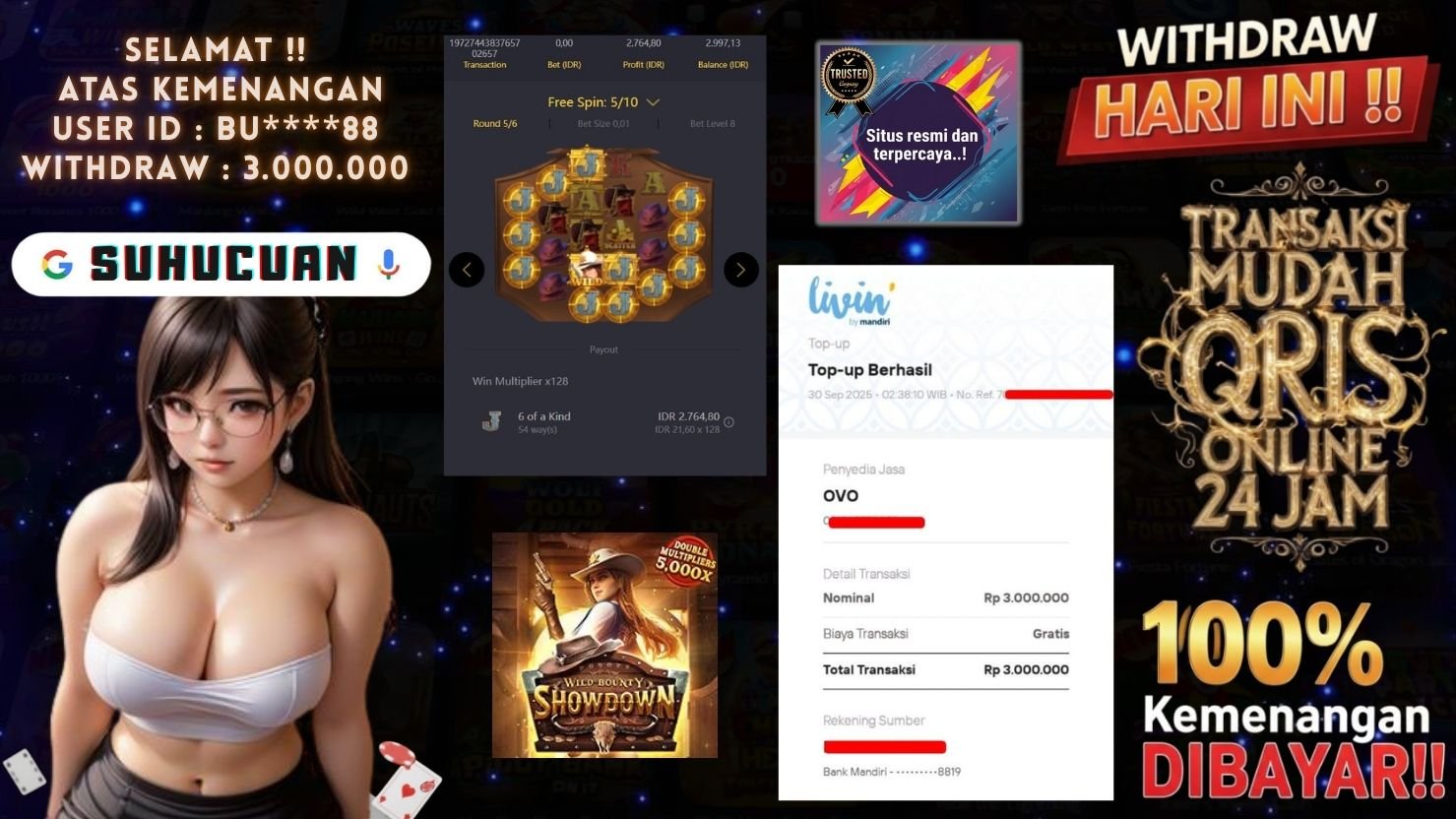 SUHUCUAN JACKPOT SLOT WILD BOUNTY SHOWDOWN